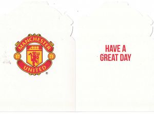 Man UTD Cut Out Birthday Card