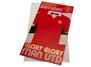 Man UTD Glory Glory Retro Birthday Card