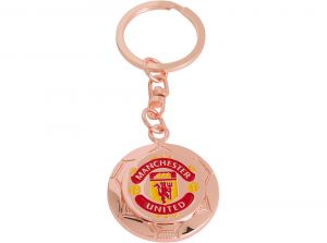 Man UTD Rose Gold Football Keyring