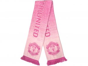 Man Utd Speckled Pink Jacquard Knit Scarf