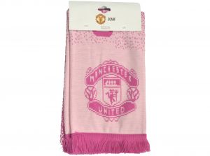 Man Utd Speckled Pink Jacquard Knit Scarf