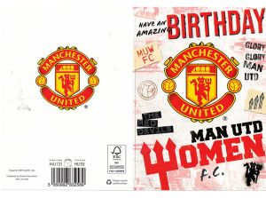 Man UTD Women Birthday Card