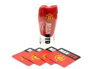 Man UTD Word Mark Mini Bar Set