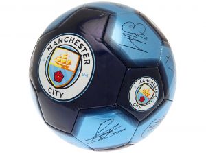 Man City Signature Ball Size 5 Sky Blue Navy
