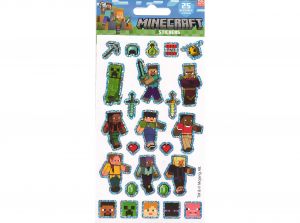 Minecraft Characters Pack of 25 Reusable Stickers