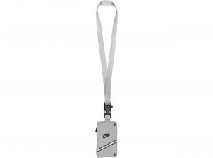 Nike Lanyard ID Badge Zip Light Silver