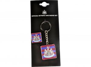 Newcastle United Away Keyring and Badge Set