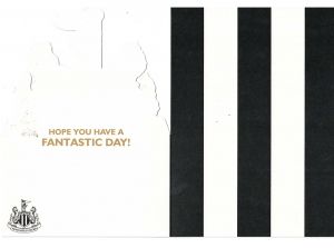 Newcastle United Cut Out Birthday Card