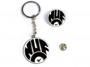 Newcastle United Retro NUF Keyring and Badge Set