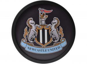 Newcastle United Round Metal Sign With LEDS