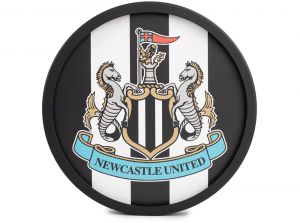 Newcastle United Round Metal Sign With LEDS Stripes