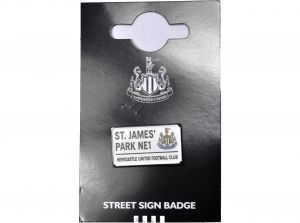 Newcastle United St James Park Street Sign Pin Badge