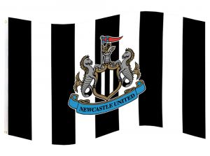 Newcastle United Stripe Flag Black White 5 x 3