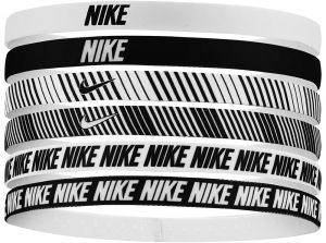 Nike Flex Classic Headbands 6 Pk Printed White Black White