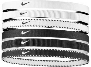 Nike Flex Classic Headbands 6 Pk White Black White