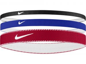 Nike Flex Classic Headbands Mixed Width 3 Pk Game Royal University Red White
