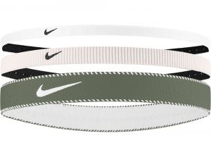 Nike Flex Classic Headbands Mixed Width 3 Pk Light Soft Pink Light Army White