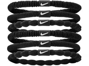 Nike Flex Hair Tie 6 Pack Black Black White