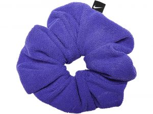 Nike Gathered Hair Tie Black Large Terry Purple