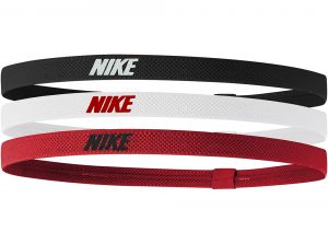 Nike Mixed Width Hairbands 3 Pack Black White Red