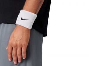 Nike Classic Swoosh Wristbands White Black