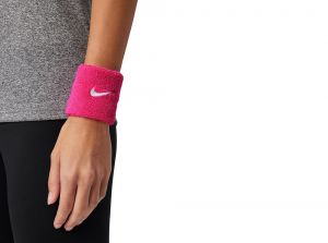 Nike Classic Swoosh Wristbands Vivid Pink White