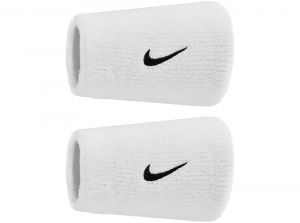 Nike Swoosh Classic Doublewide Wristbands 2pk White Black