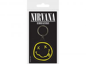 Nirvana Smiley Rubber Keyring