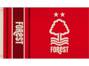 Nottingham Forest FC Wordmark Stripe Flag 5 x 3