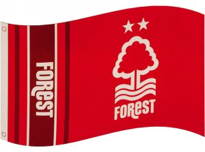 Nottingham Forest FC Wordmark Stripe Flag 5 x 3