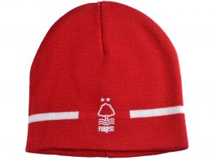 Nottingham Forest Roll Down Knitted Beanie Hat Red