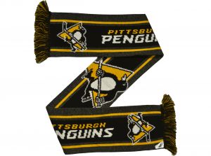 Pittsburgh Penguins Big Logo NHL Scarf Grey Black Yellow
