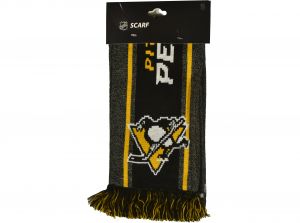 Pittsburgh Penguins Big Logo NHL Scarf Grey Black Yellow