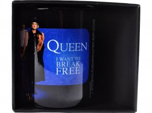 Queen I Want To Break Free Black Pod 11oz Boxed Mug
