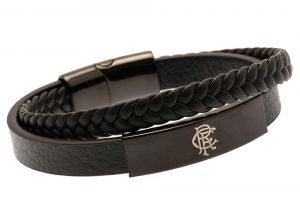 Rangers Black Leather Bracelet