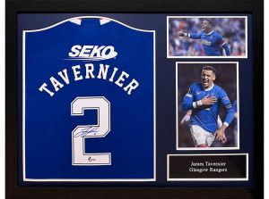 Rangers James Tavernier Signed Framed Football Shirt