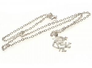 Rangers Silver Plated Pendant and Chain