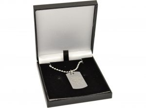 Rangers Stainless Steel Engraved Crest Dog Tag and Chain