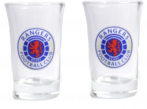 Rangers Two Pack Word Mark Shot Glasses