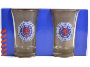 Rangers Two Pack Word Mark Shot Glasses