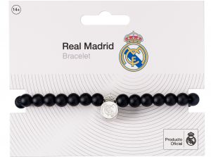 Real Madrid Black Bead Bracelet