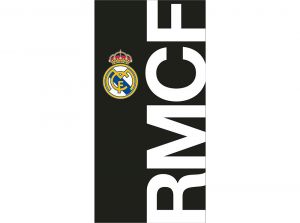 Real Madrid Half Crest Beach Towel Black