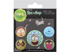 Rick and Morty Heads Badge Pack