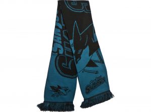 San Jose Sharks 2020 Word Mark Big Logo NHL Scarf Green Black