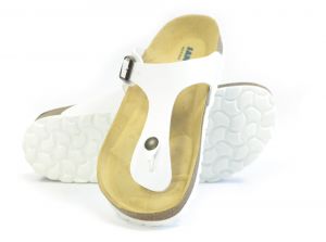 Sanosan Geneve Sano Flor White Womens Designer Thong Sandals