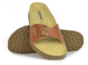 Sanosan Malaga Sano Flor Brown Womens Designer Mule Sandals