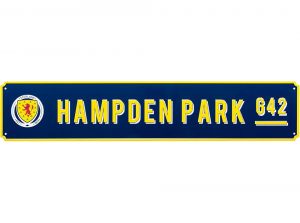 Scottish FA Hampden Park G42 Large Dark Metal Street Sign