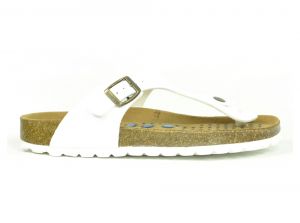 Sanosan Siete Lunas Geneve Womens White Designer Thong Sandals