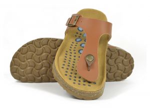 Sanosan Siete Lunas Geneve Brown Mens Designer Thong Sandals