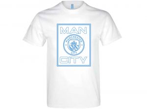 Man City Logo T-Shirt White Adults